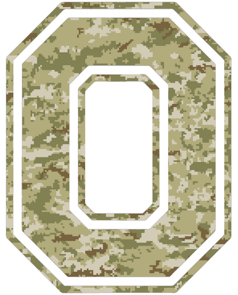 Ohio State Buckeyes Alternate Logo Salute to Service Camouflage Camo Vinyl Decal PICK SIZE