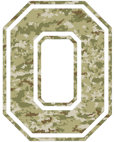 Ohio State Buckeyes Alternate Logo Salute to Service Camouflage Camo Vinyl Decal PICK SIZE