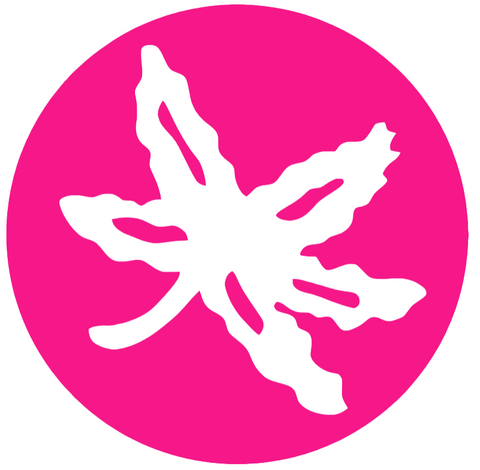Ohio State Buckeyes Hot Pink Alternate Buckeye Logo Premium DieCut Vinyl Decal PICK SIZE