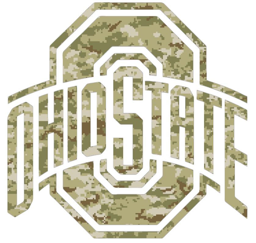 Ohio State Buckeyes Team Logo Salute to Service Camouflage Camo Vinyl Decal PICK SIZE
