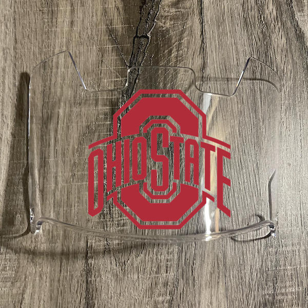Ohio State Buckeyes Full Size Football Helmet Visor Shield w/ Clips - PICK VISOR & LOGO COLOR