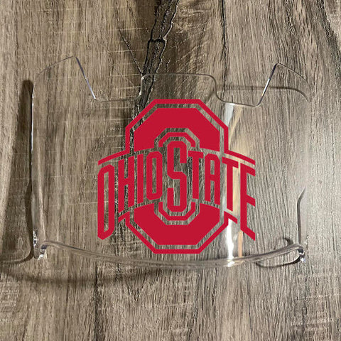 Ohio State Buckeyes Full Size Football Helmet Visor Shield w/ Clips - PICK VISOR & LOGO COLOR