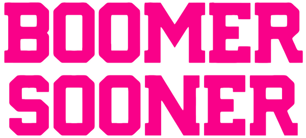 Oklahoma Sooners Hot Pink Boomer Sooner Logo Premium DieCut Vinyl Decal PICK SIZE
