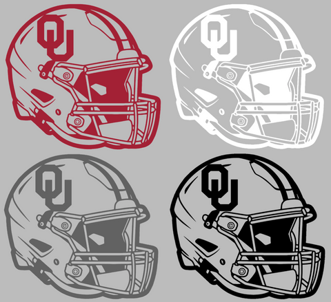 Oklahoma Sooners Football Helmet Premium DieCut Vinyl Decal PICK COLOR & SIZE