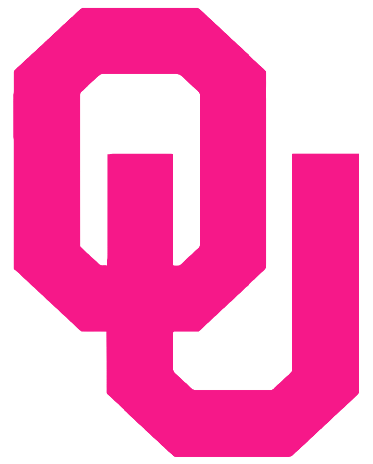 Oklahoma Sooners Hot Pink Team Logo Premium DieCut Vinyl Decal PICK SIZE