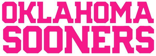 Oklahoma Sooners Hot Pink Team Name Logo Premium DieCut Vinyl Decal PICK SIZE