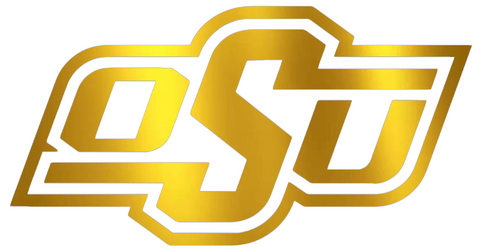Oklahoma State Cowboys GOLD CHROME MIRROR Team Logo Premium DieCut Vinyl Decal PICK SIZE