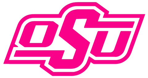 Oklahoma State Cowboys Hot Pink Team Logo Premium DieCut Vinyl Decal PICK SIZE