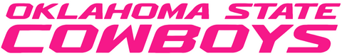 Oklahoma State Cowboys Hot Pink Team Name Logo Premium DieCut Vinyl Decal PICK SIZE