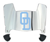 Old Dominion Monarchs Mini Football Helmet Visor Shield w/ Clips - PICK VISOR & LOGO COLOR