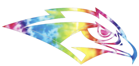 Oral Roberts Golden Eagles Team Logo Crucial Catch Cancer Tie Dye Vinyl Decal PICK SIZE