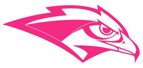 Oral Roberts Golden Eagles HOT PINK Team Logo Premium DieCut Vinyl Decal PICK SIZE