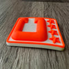 Orange 3D Football Helmet Bumper Captain Patch Jersey C Style - Perfect for Adult & Youth Full Size Football Helmets