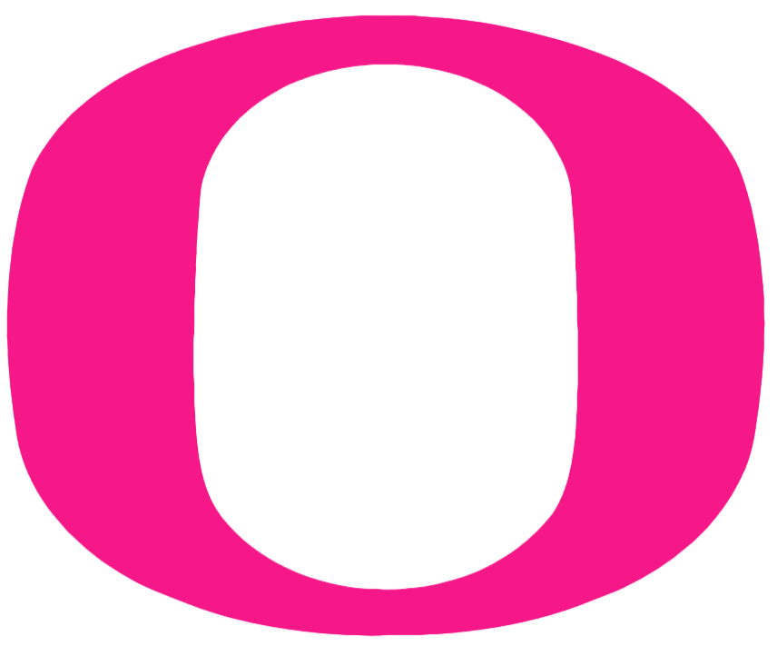 Oregon Ducks HOT PINK Team Logo Premium DieCut Vinyl Decal PICK SIZE