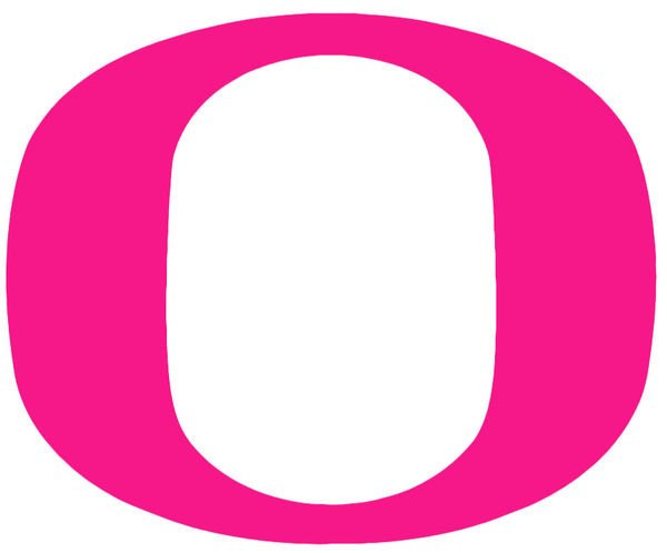 Oregon Ducks HOT PINK Team Logo Premium DieCut Vinyl Decal PICK SIZE