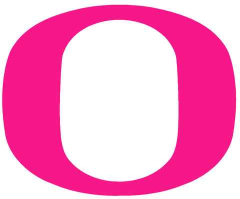 Oregon Ducks HOT PINK Team Logo Premium DieCut Vinyl Decal PICK SIZE