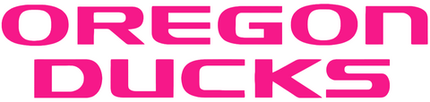 Oregon Ducks Hot Pink Team Name Logo Premium DieCut Vinyl Decal PICK SIZE