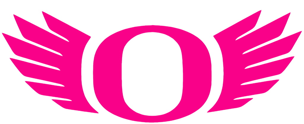 Oregon Ducks HOT PINK Wings Logo Premium DieCut Vinyl Decal PICK SIZE