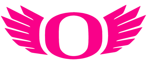 Oregon Ducks HOT PINK Wings Logo Premium DieCut Vinyl Decal PICK SIZE