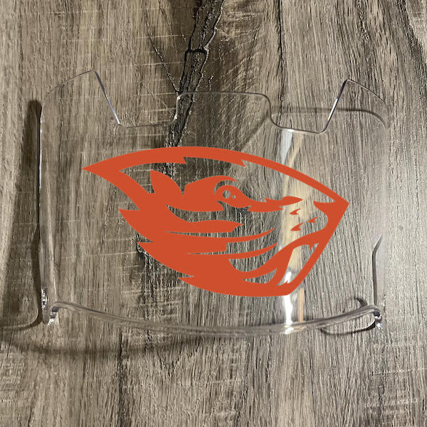 Oregon State Beavers Full Size Football Helmet Visor Shield w/ Clips - PICK VISOR & LOGO COLOR