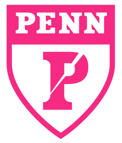 Penn Quakers HOT PINK Team Logo Premium DieCut Vinyl Decal PICK SIZE