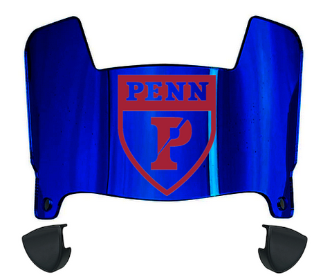 Penn Quakers Mini Football Helmet Visor Shield w/ Clips - PICK VISOR & LOGO COLOR