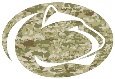 Penn State Nittany Lions Team Logo Salute to Service Camouflage Camo Vinyl Decal PICK SIZE