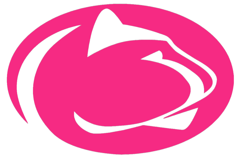 Penn State Nittany Lions HOT PINK Team Logo Premium DieCut Vinyl Decal PICK SIZE