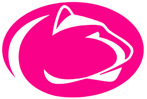 Penn State Nittany Lions Hot Pink Team Logo Premium DieCut Vinyl Decal PICK SIZE