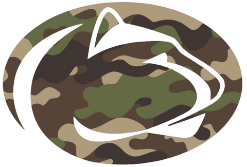 Penn State Nittany Lions Woodland Camo Camouflage Team Logo Premium DieCut Vinyl Decal PICK SIZE