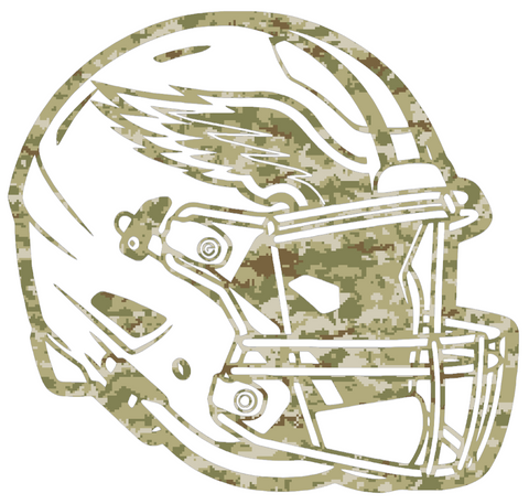 Philadelphia Eagles Football Helmet Salute to Service Camouflage Camo Vinyl Decal PICK SIZE