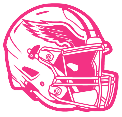 Philadelphia Eagles HOT PINK Football Helmet Premium DieCut Vinyl Decal PICK SIZE