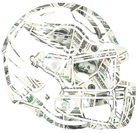 Philadelphia Eagles Football Helmet Money Print Premium DieCut Vinyl Decal PICK SIZE