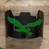 Philadelphia Eagles Full Size Football Helmet Visor Shield Black Dark Tint w/ Clips - PICK LOGO COLOR