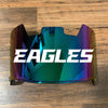 Philadelphia Eagles Full Size Football Helmet Visor Shield Green Iridium Mirror w/ Clips - PICK LOGO COLOR
