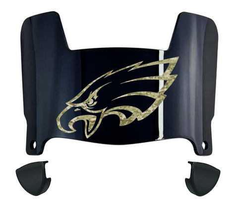 Philadelphia Eagles Limited Edition Mini Football Helmet Visor Shield w/ Clips - PICK VISOR & LOGO COLOR
