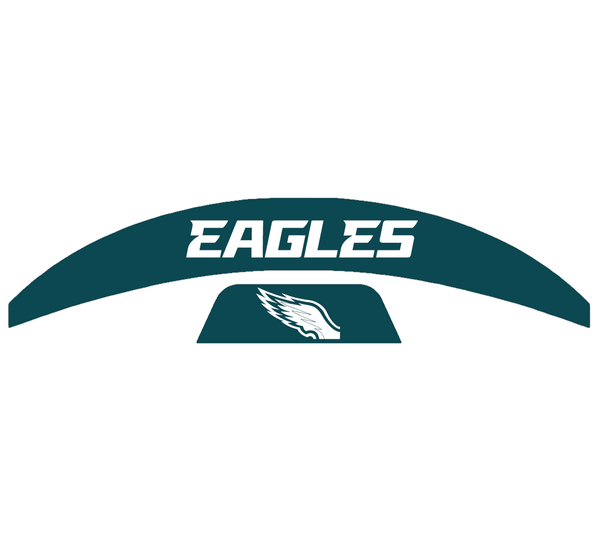 Philadelphia Eagles MIDI Mid Size SpeedFlex Football Helmet Front & Back Bumper Decal Set - Pick Color