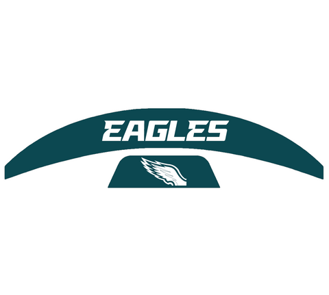 Philadelphia Eagles MIDI Mid Size SpeedFlex Football Helmet Front & Back Bumper Decal Set - Pick Color