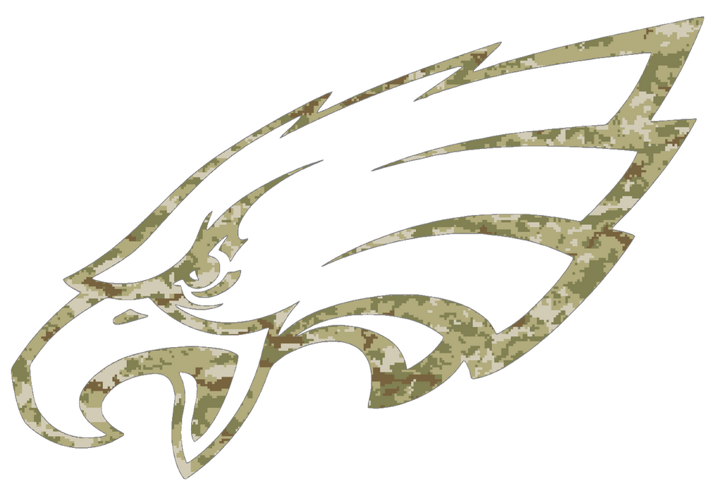 Philadelphia Eagles Salute to Service Team Logo Camouflage Camo Vinyl Decal PICK SIZE