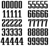 Philadelphia Eagles Jersey Style Vinyl Number Decal Sheet Set of 50 #0-9 - Pick Color & Size