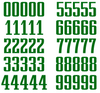 Philadelphia Eagles Jersey Style Vinyl Number Decal Sheet Set of 50 #0-9 - Pick Color & Size