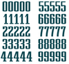 Philadelphia Eagles Jersey Style Vinyl Number Decal Sheet Set of 50 #0-9 - Pick Color & Size