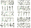 Philadelphia Eagles Jersey Style Vinyl Number Decal Sheet Set of 50 #0-9 - Pick Color & Size