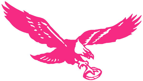 Philadelphia Eagles HOT PINK Retro Throwback Logo Premium DieCut Vinyl Decal PICK SIZE