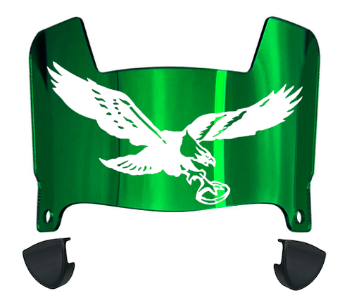Philadelphia Eagles Retro Throwback Mini Football Helmet Visor Shield w/ Clips - PICK VISOR & LOGO COLOR