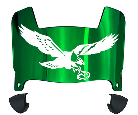 Philadelphia Eagles Retro Throwback Mini Football Helmet Visor Shield w/ Clips - PICK VISOR & LOGO COLOR