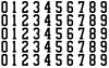 Philadelphia Flyers Helmet Jersey Style Vinyl Number Decal Sheet Set of 50 #0-9 - Pick Color & Size