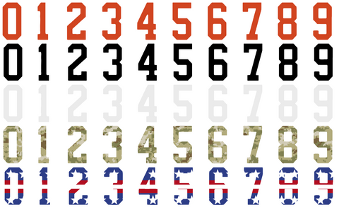 Philadelphia Flyers Helmet Jersey Style Vinyl Number Decal Sheet Set of 50 #0-9 - Pick Color & Size