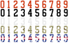 Philadelphia Flyers Helmet Jersey Style Vinyl Number Decal Sheet Set of 50 #0-9 - Pick Color & Size