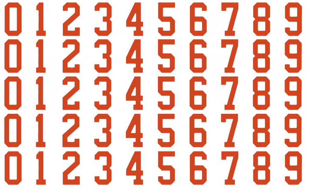 Philadelphia Flyers Helmet Jersey Style Vinyl Number Decal Sheet Set of 50 #0-9 - Pick Color & Size